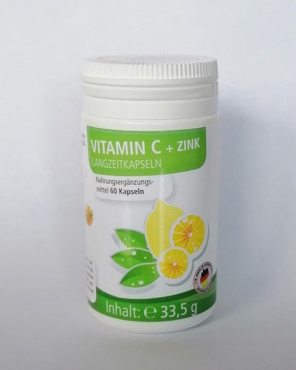Vitamin C + Zink Langzeitskapseln - Inhalt  60 Kapseln