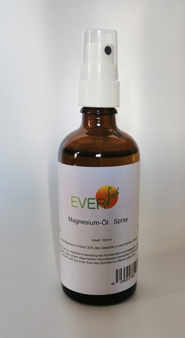 Everfit Magnesium-Öl Spray 100 ml in Braunglasflasche
