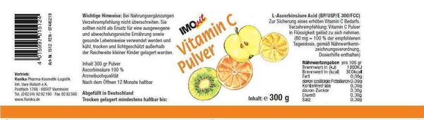 5 Dosen  IMOVit Vitamin C Pulver 300 Gramm